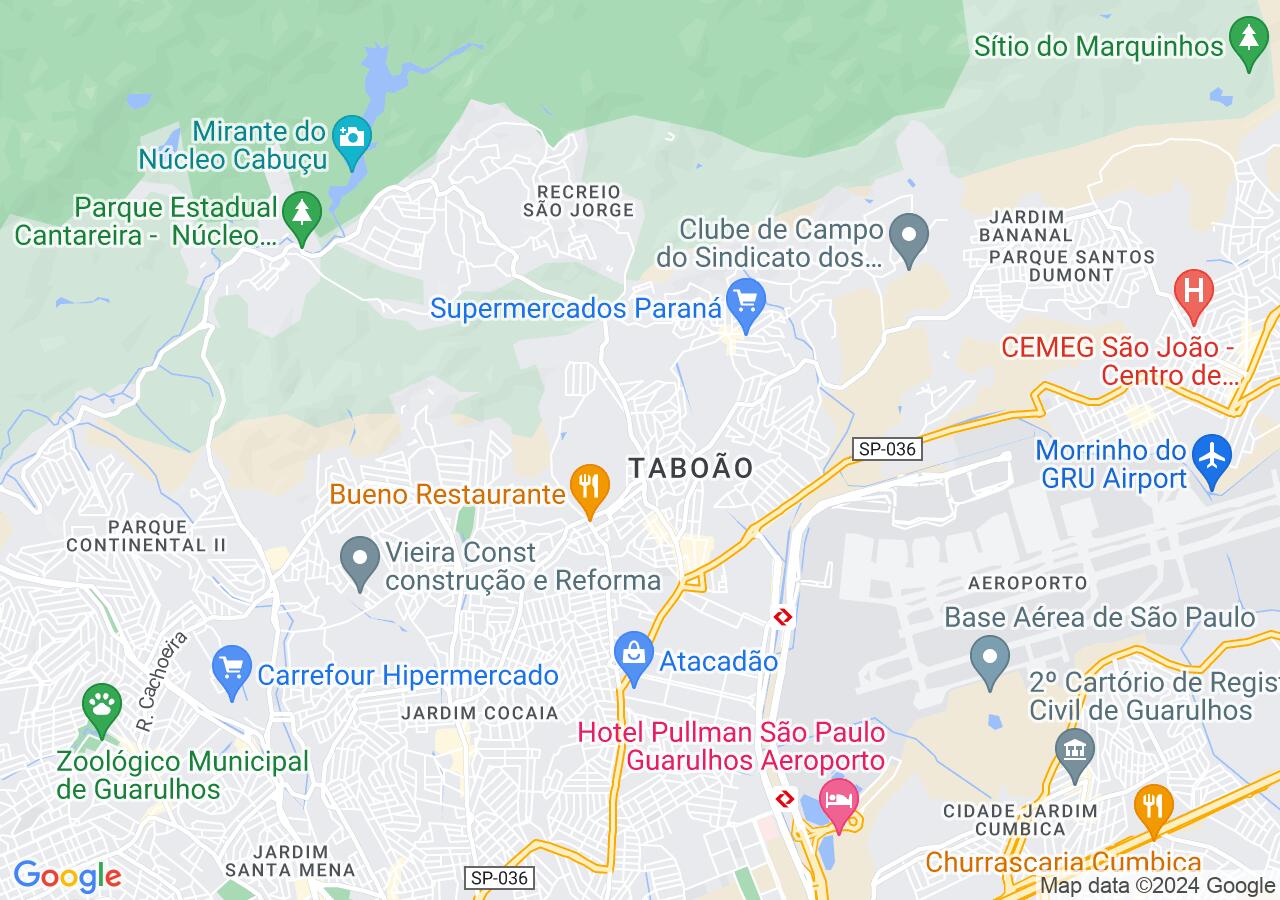 Mapa centralizado no bairro Jardim Odete