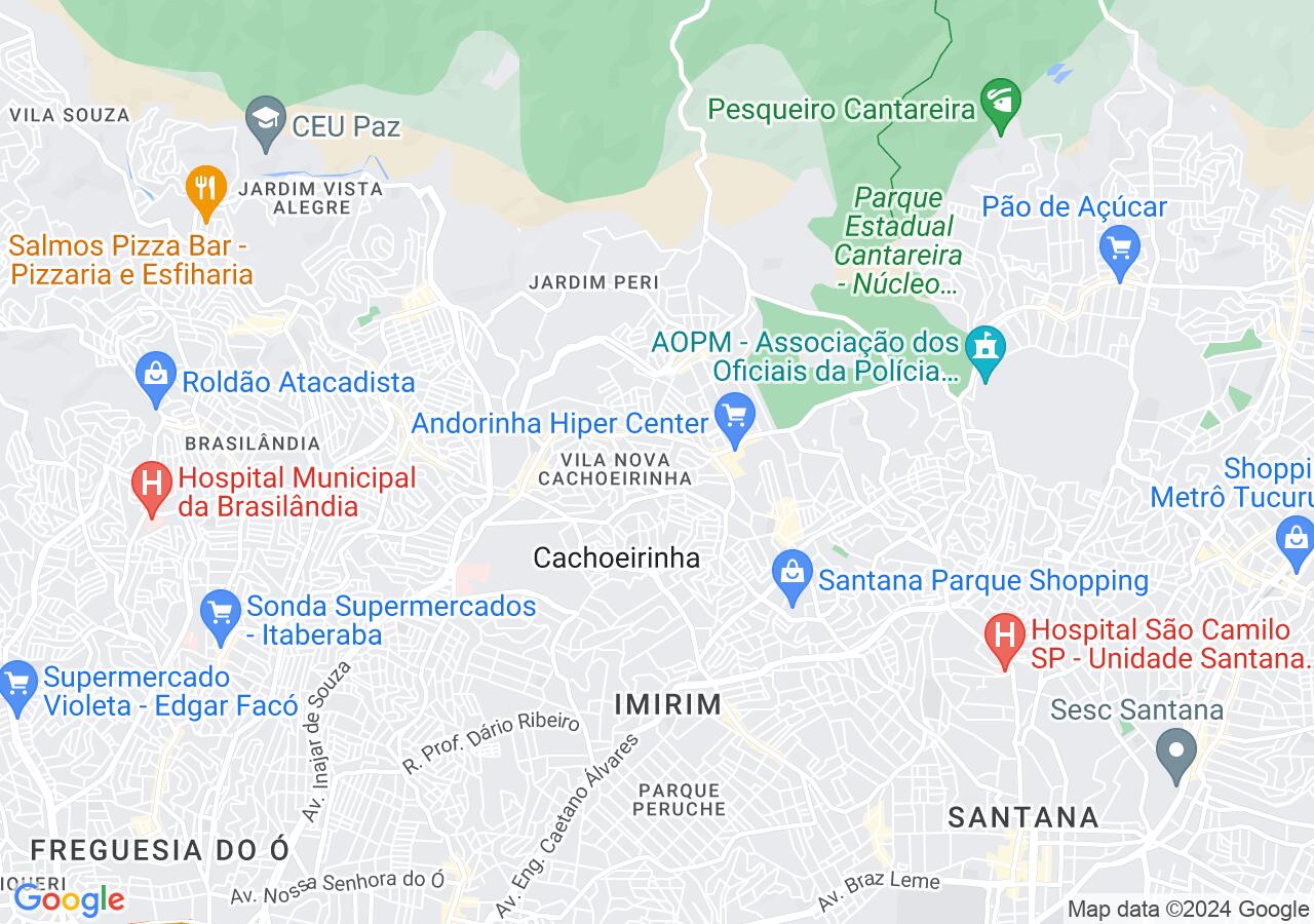 Mapa centralizado no bairro Vila Amélia