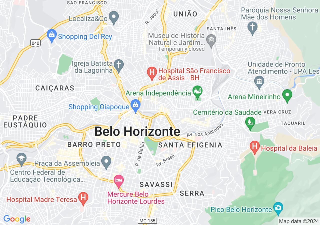 Mapa centralizado no bairro Bom Jesus