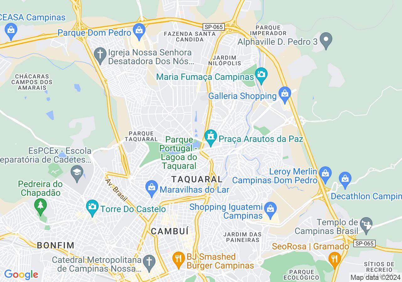 Mapa centralizado no bairro Jardim Nossa Senhora Auxiliadora