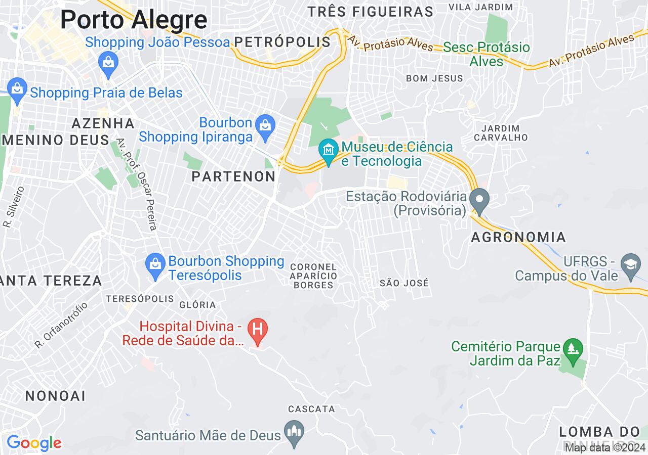 Mapa centralizado no bairro Vila Joao Pessoa