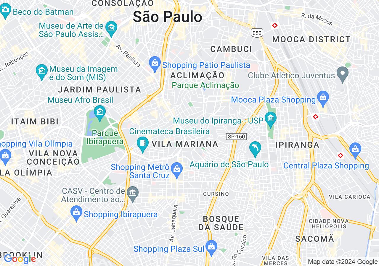 Mapa centralizado no bairro VILA MARIANA