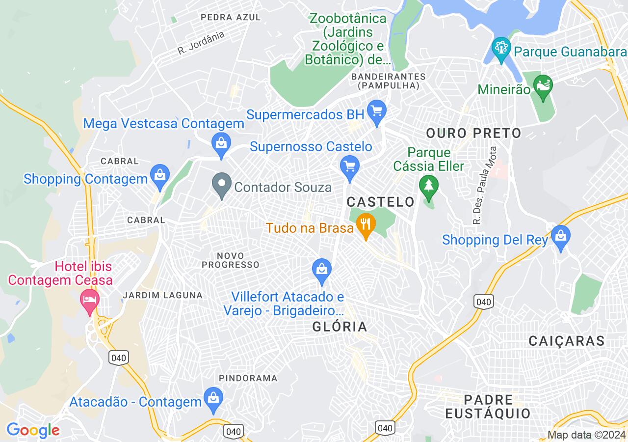 Mapa centralizado no bairro Conjunto Celso Machado