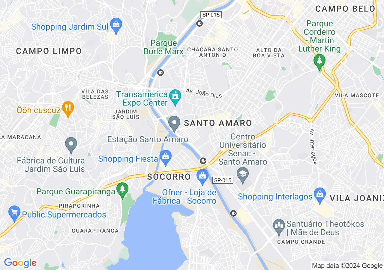 Mapa centralizado no bairro Jardim Promissão