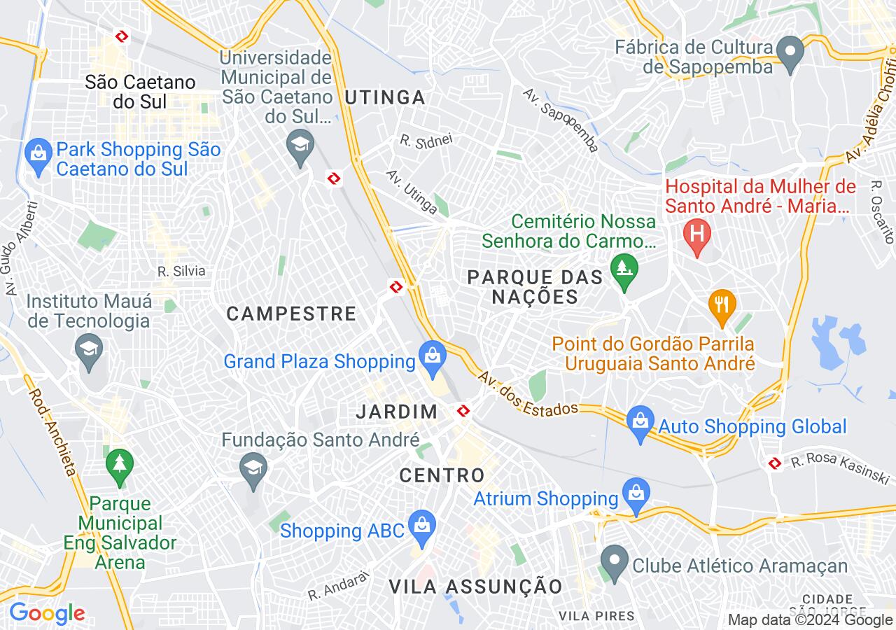 Mapa centralizado no bairro Vila São Pedro