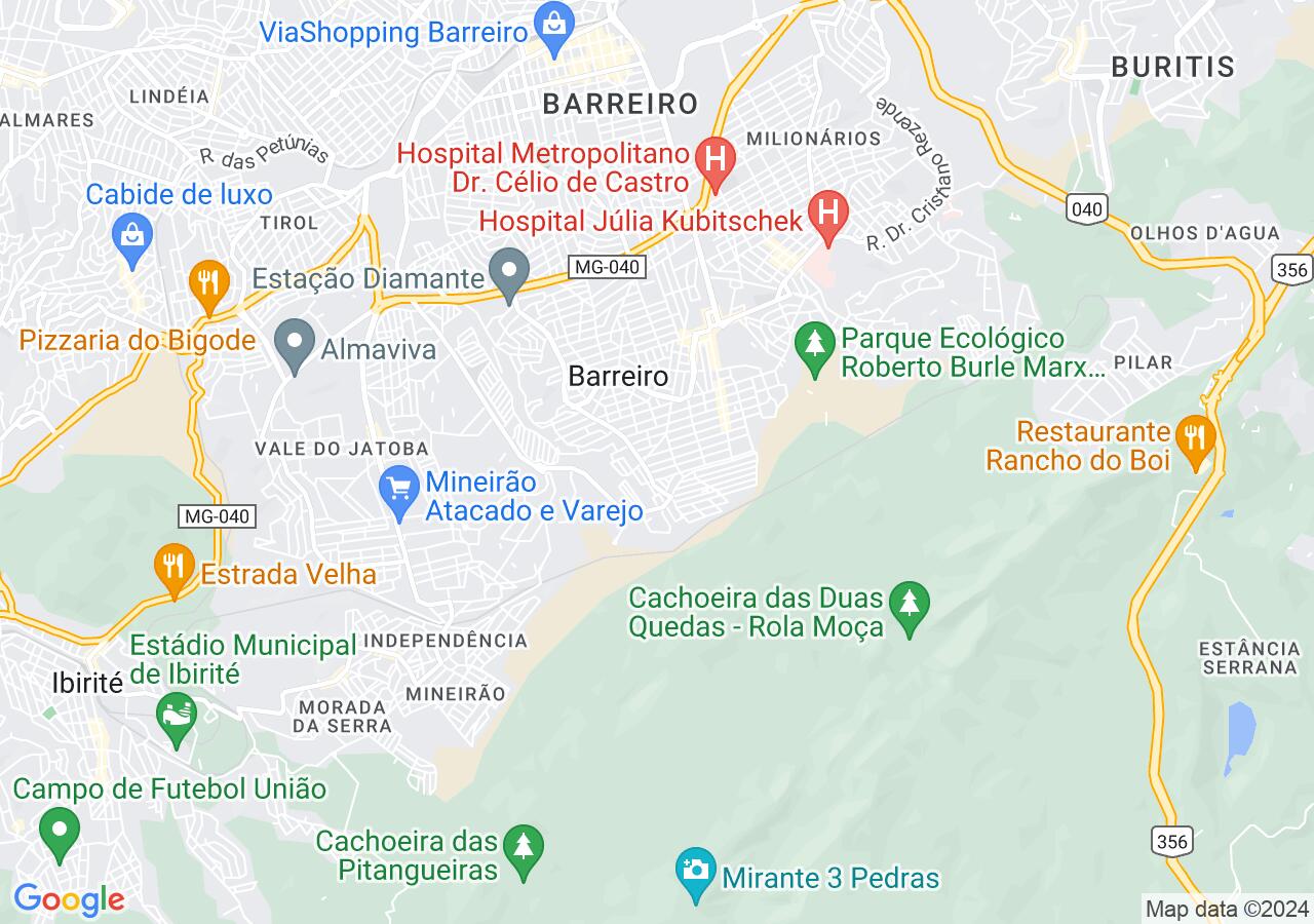 Mapa centralizado no bairro Cardoso (Barreiro)