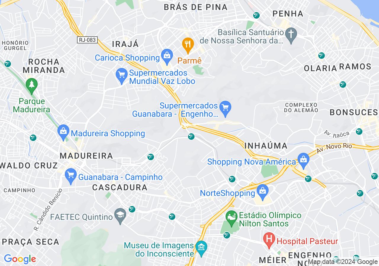 Mapa centralizado no bairro Tomás Coelho