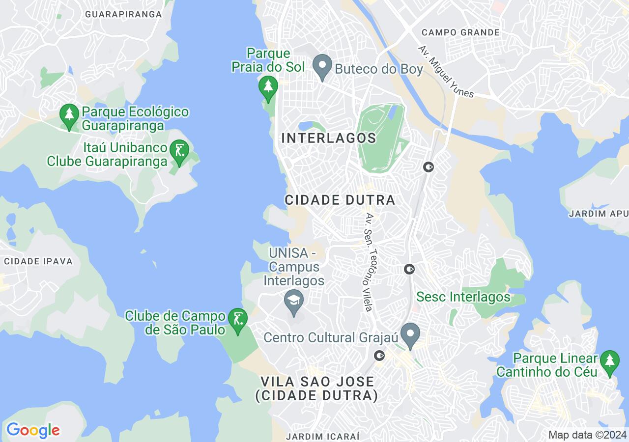 Mapa centralizado no bairro Jardim Cruzeiro