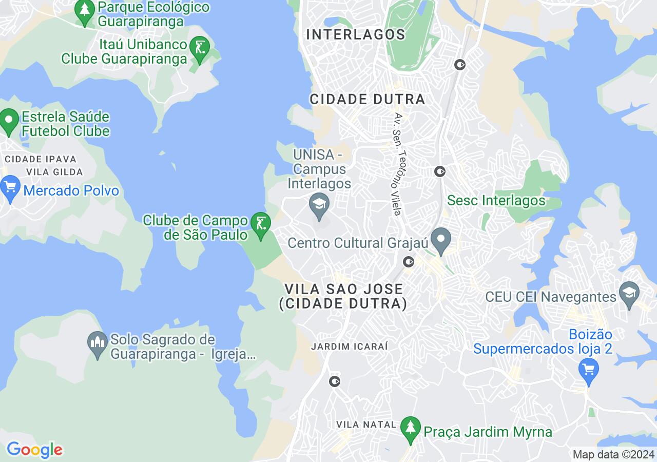 Mapa centralizado no bairro Jardim das Imbuias