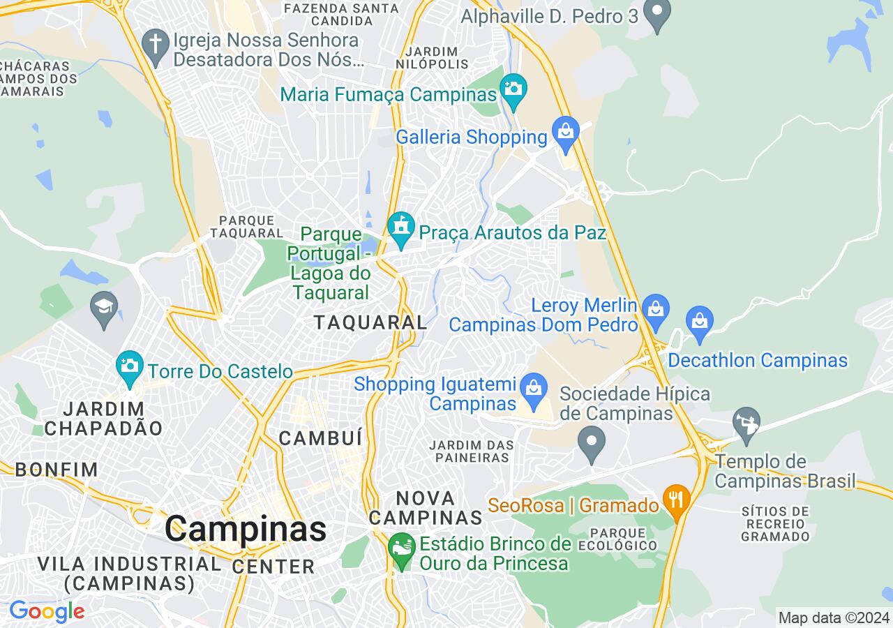 Mapa centralizado no bairro Jardim Alto da Barra